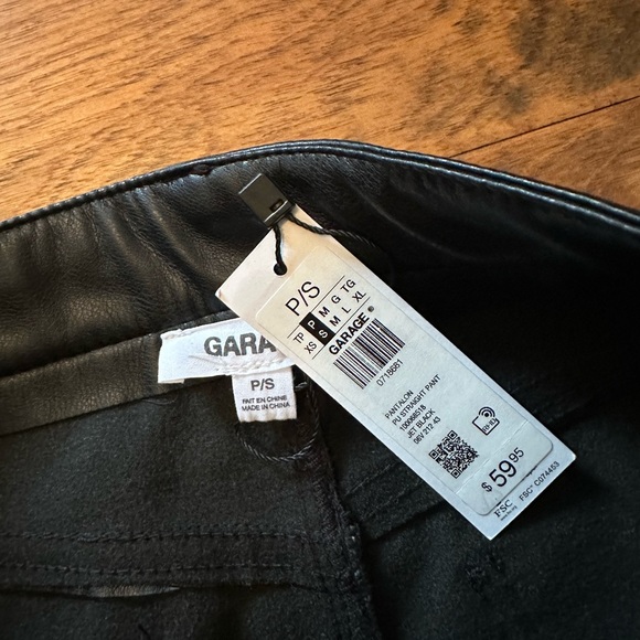 Garage straight leg black leather pants - Picture 2 of 3